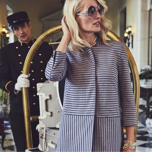 CAbi Striped Car Coat Long Blazer Jacket - Picture 3 of 16